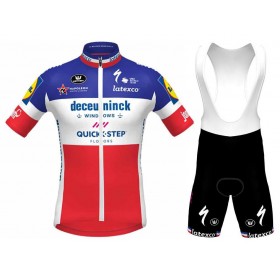 Fahrradbekleidung Radtrikot Kurzarm + Trägershorts 2021 Deceuninck-Quick-Step N001